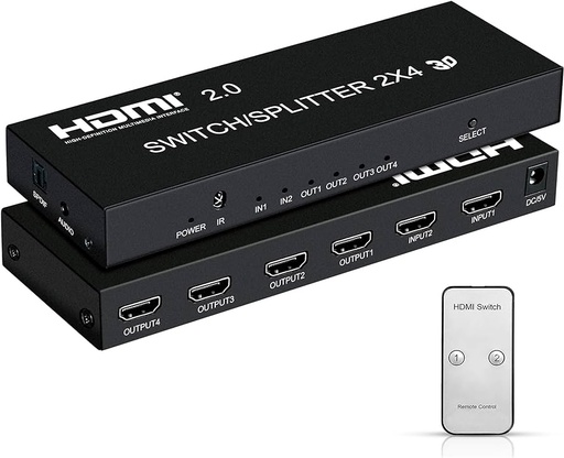 [R.199] 2X4 HDMI 2.0 Switch/Splitter