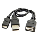 [R.016] USB Type-C (M) to USB 2.0 (F) OTG Data Cable with Power