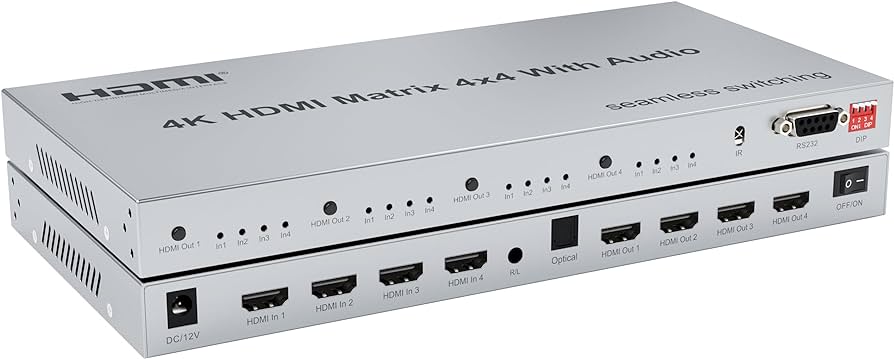 HDMI Matrix 4x4 With Audio (4K@30Hz)