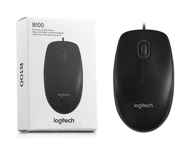 Logitech B100 Full-size Corded Mouse