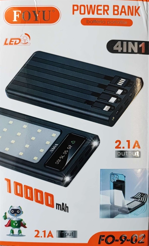 Foyu FO-9-02 Power Bank 10,000mAh 2.1A