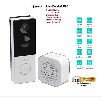 360 Botslab R801 Indoor Cam Video Doorbell 2K
