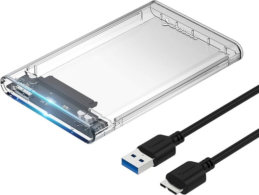 USB3.0 SATA III 2.5" HDD/SSD Enclosure Transparent