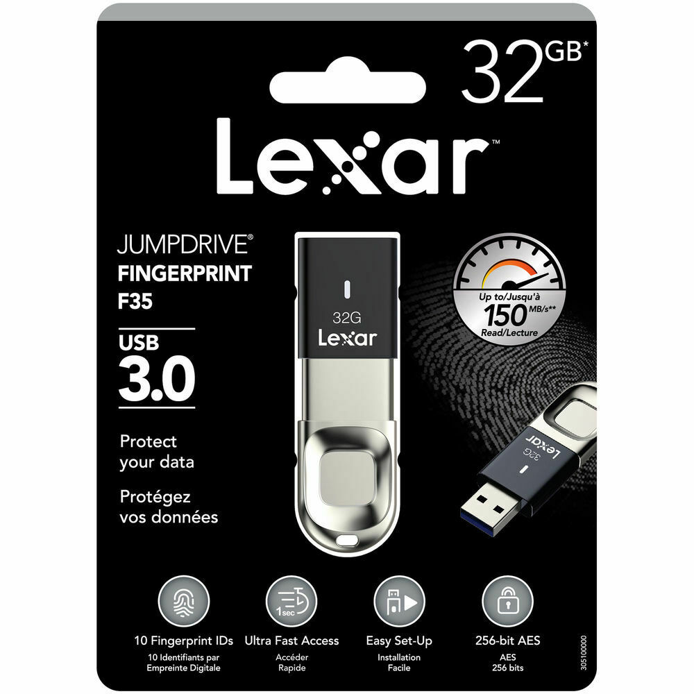 Lexar Fingerprint F35 USB3.0 Flash Drive