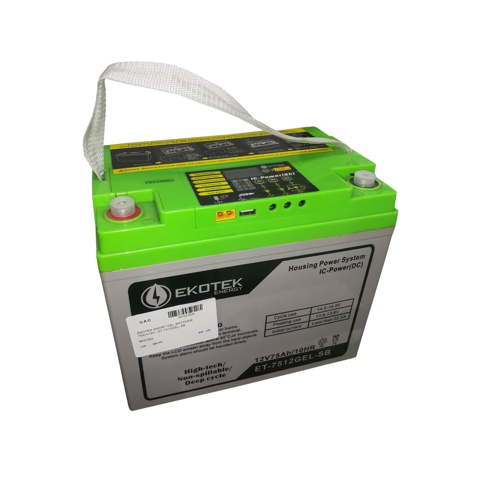 EKOTEK Gel Battery 12v 100Ah